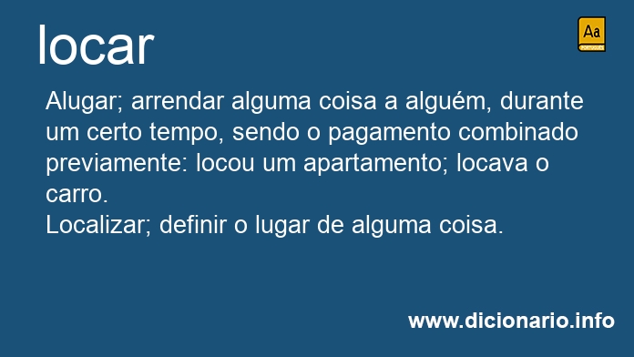 Significado de locar