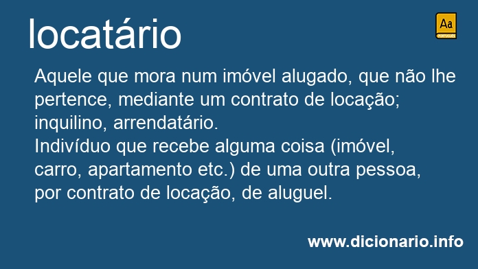 Significado de locatrio