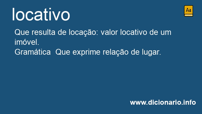 Significado de locativo