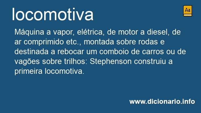 Significado de locomotivas