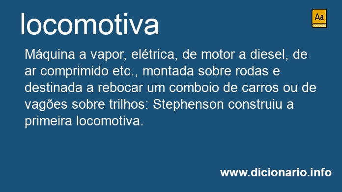 Significado de locomotivas