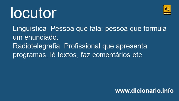 Significado de locutor