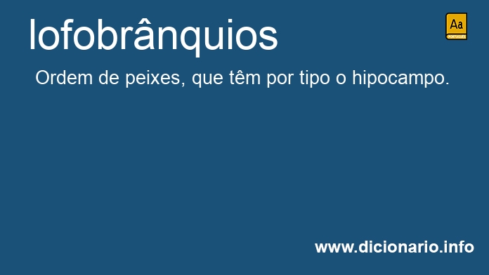 Significado de lofobrnquios