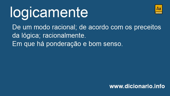 Significado de logicamente