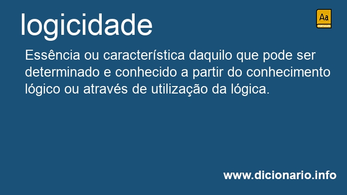 Significado de logicidade