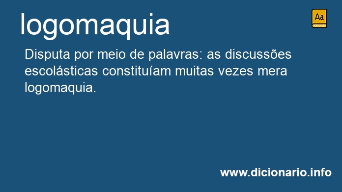 Significado de logomaquia