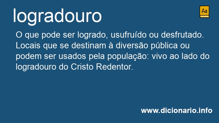 Significado de logradoura