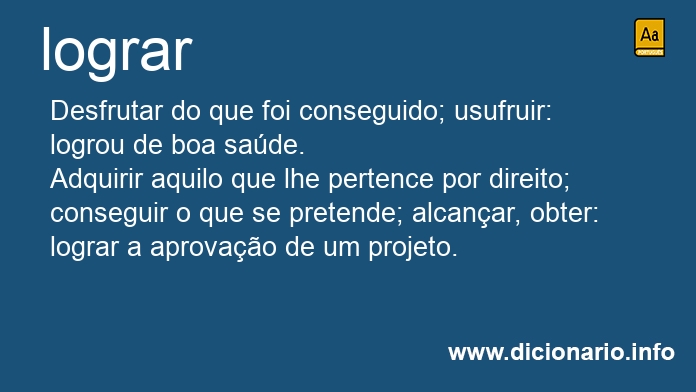 Significado de lograr