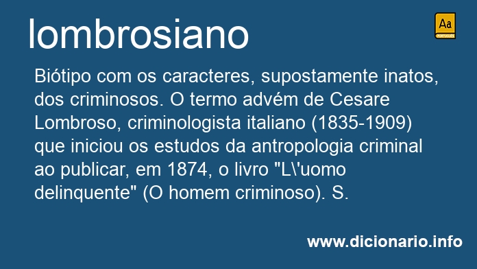 Significado de lombrosiano