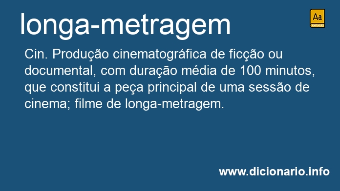 Significado de longa-metragem