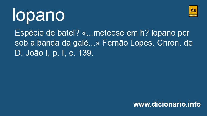 Significado de lopano