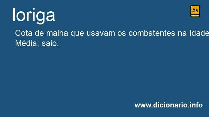 Significado de loriga