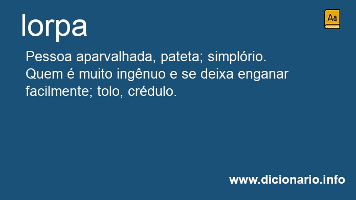 Significado de lorpa