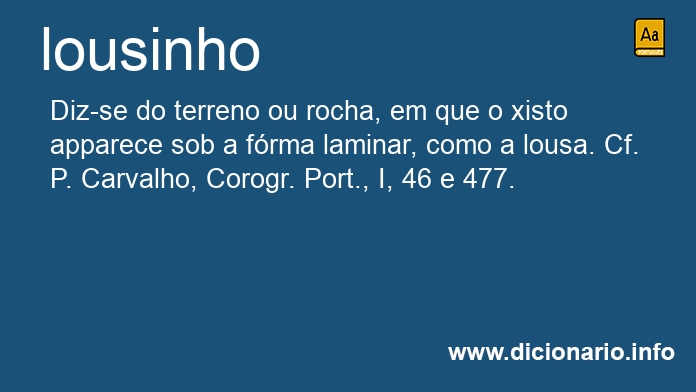 Significado de lousinho