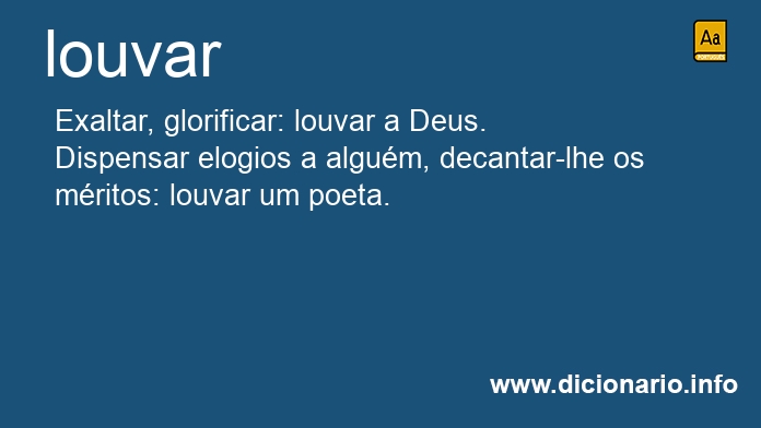 Significado de louvar