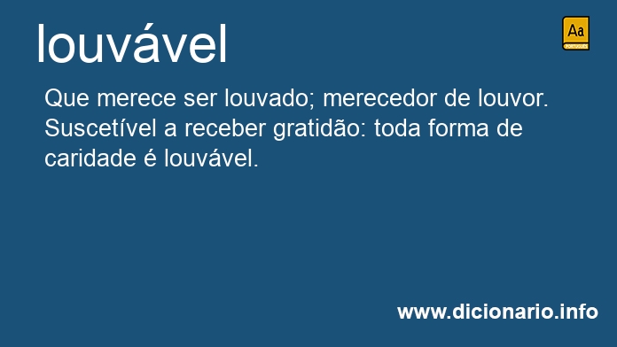 Significado de louvvel