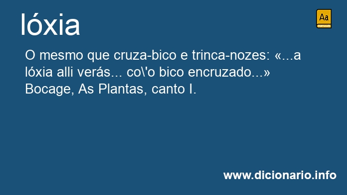 Significado de lxia