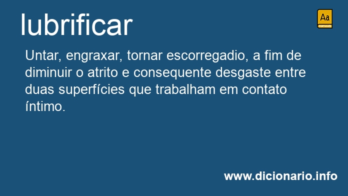 Significado de lubrificai