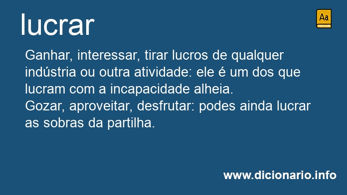 Significado de lucrarei