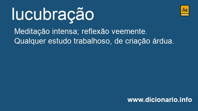 Significado de lucubrao