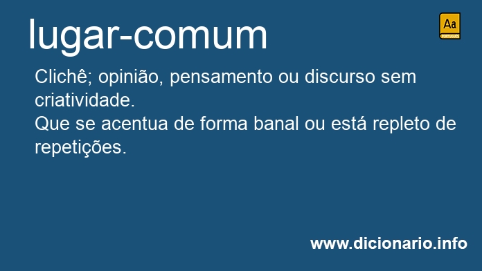 Significado de lugar-comum