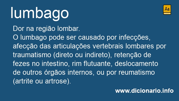 Significado de lumbago