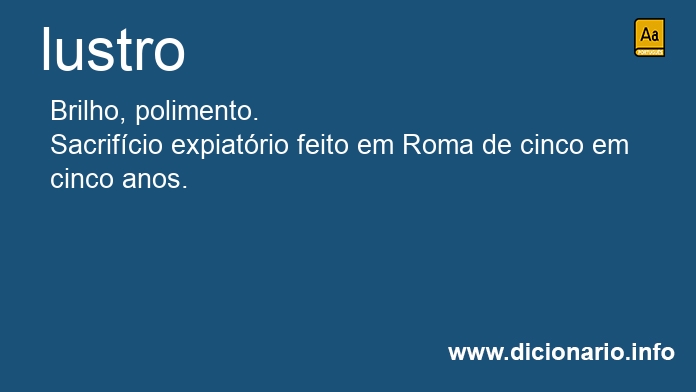 Significado de lustro