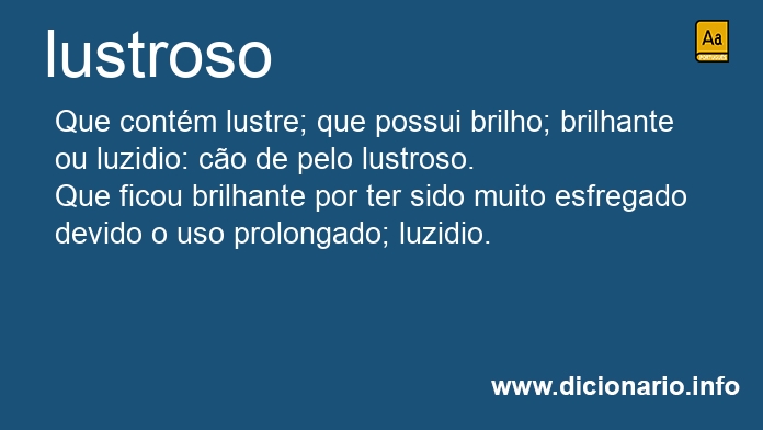 Significado de lustrosa