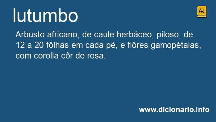 Significado de lutumbo