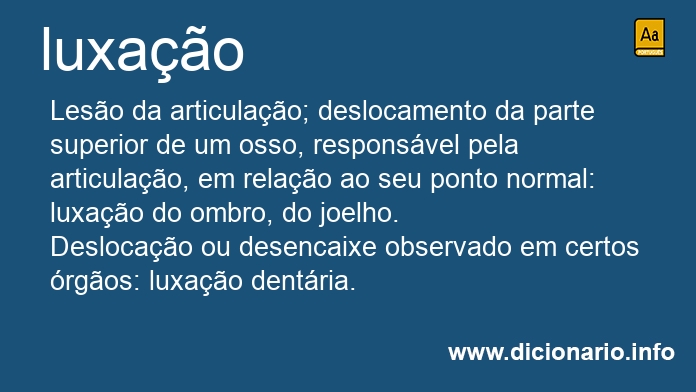 Significado de luxao