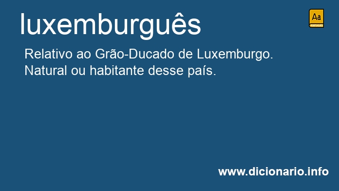 Significado de luxemburguesa