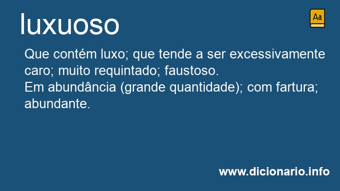 Significado de luxuosos