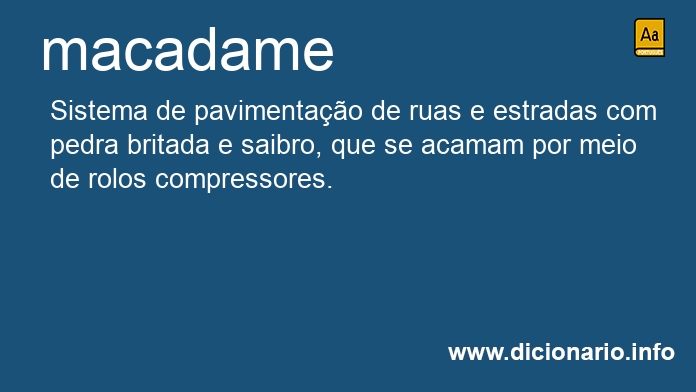 Significado de macadame