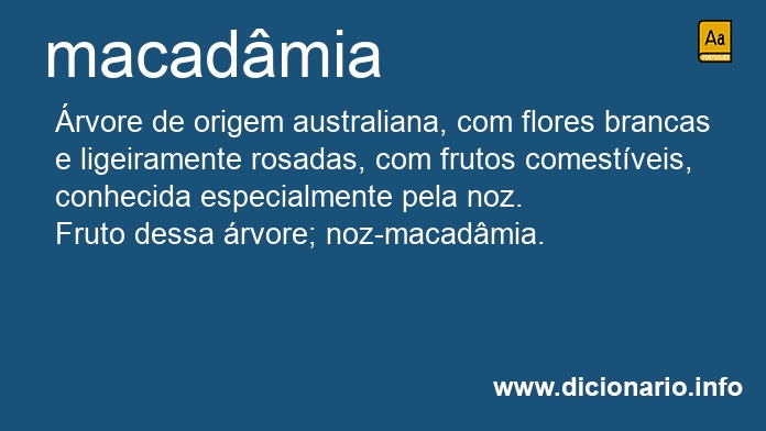 Significado de macadmia
