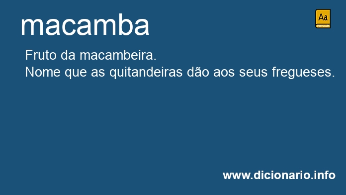 Significado de macamba