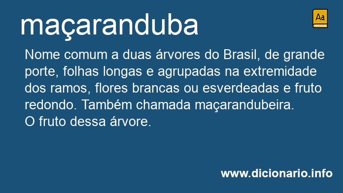 Significado de maaranduba