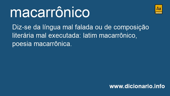 Significado de macarrnica