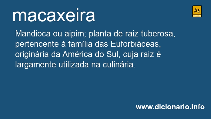 Significado de macaxeira