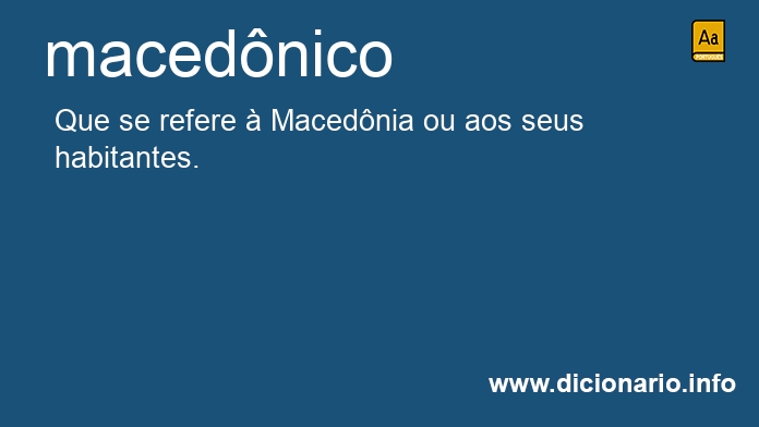 Significado de macednico