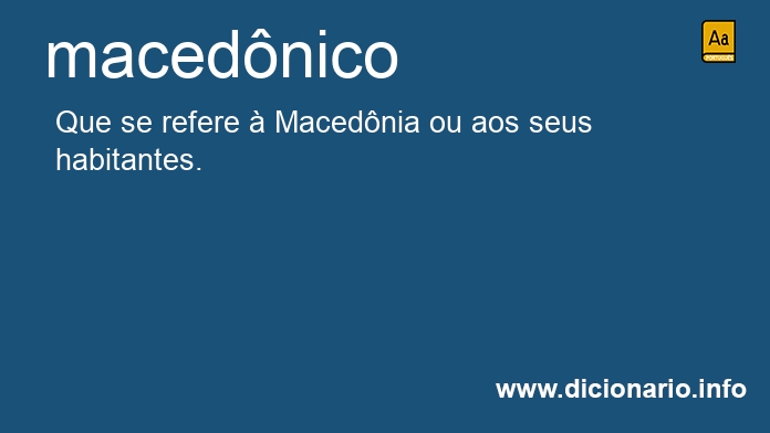 Significado de macednicos