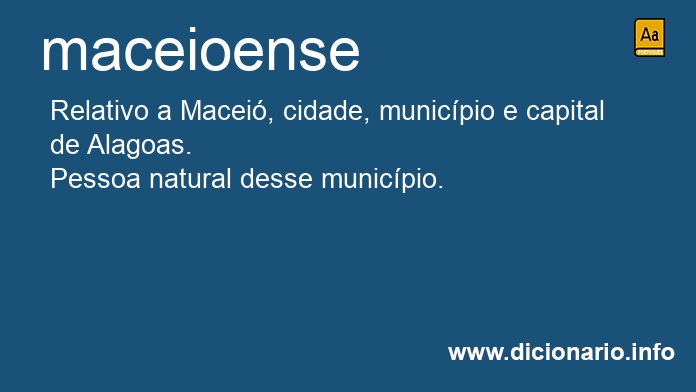 Significado de maceioense