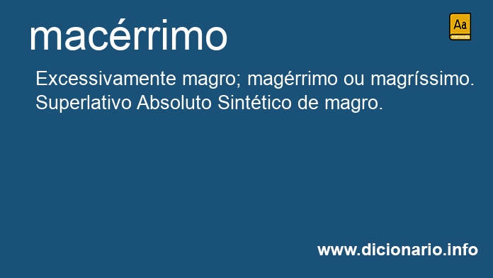 Significado de macrrimo