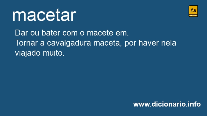 Significado de macetares