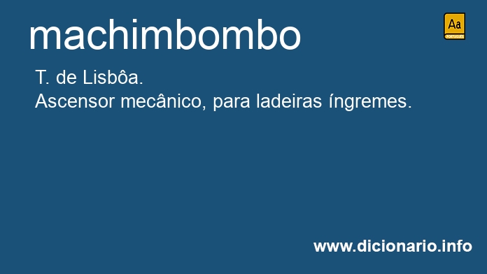 Significado de machimbombos