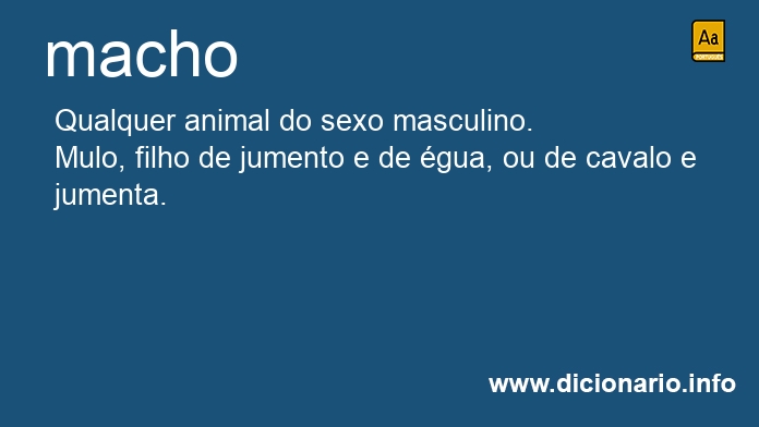 Significado de macho