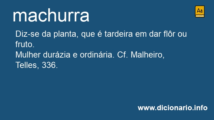 Significado de machurra