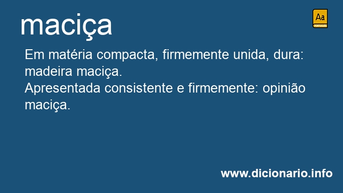 Significado de macia