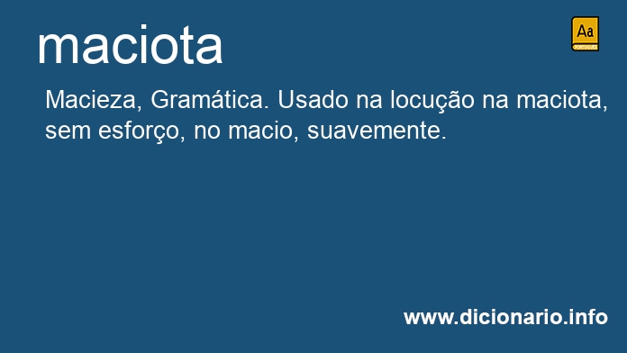 Significado de maciota