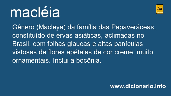 Significado de maclia