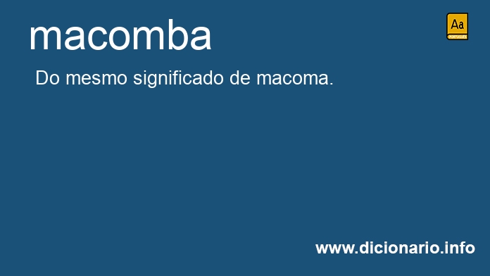 Significado de macomba